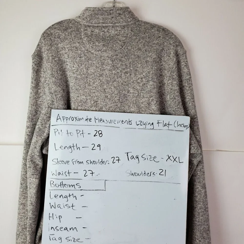 Woolrich Men's Gray Fleece Pullover Sweater Size XXL‎ Cotton